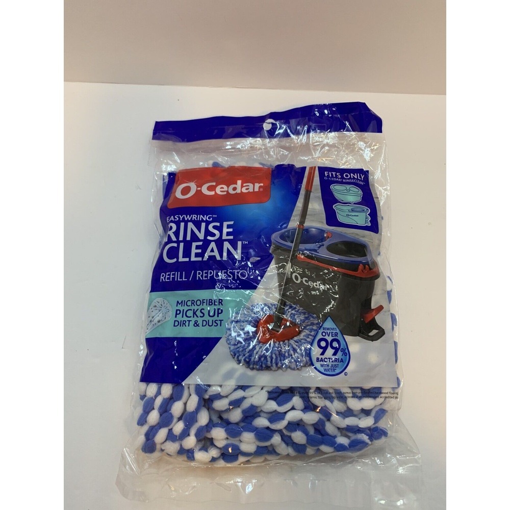 O-Cedar Easy‎ Wring Rinse Clean Spin Mop Head Replacement 2-Tank System